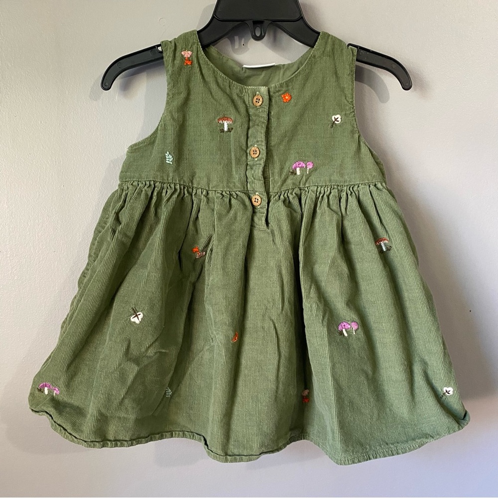 Next Baby UK Green Pinafore Dress